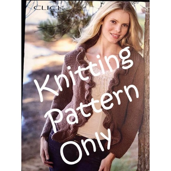New Sirdar 8741 Click Ladies Ruffled Cardigan Sweater Knitting Pattern - Picture 1 of 2